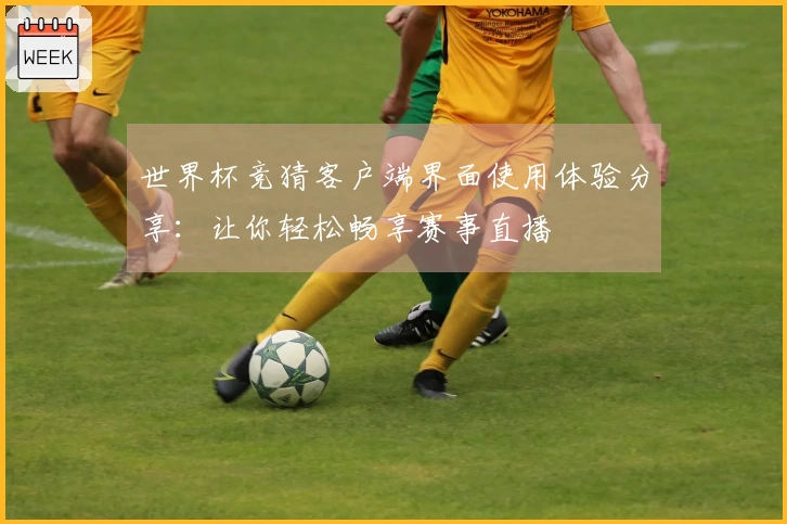 世界杯竞猜客户端界面使用体验分享：让你轻松畅享赛事直播